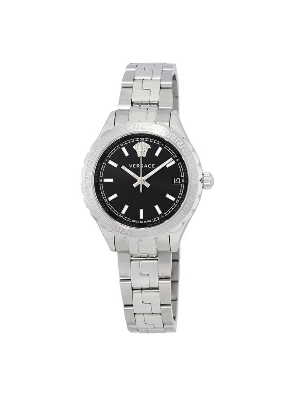 NWT Versace Hellenyium Black Dial Ladies Watch V1202 0015